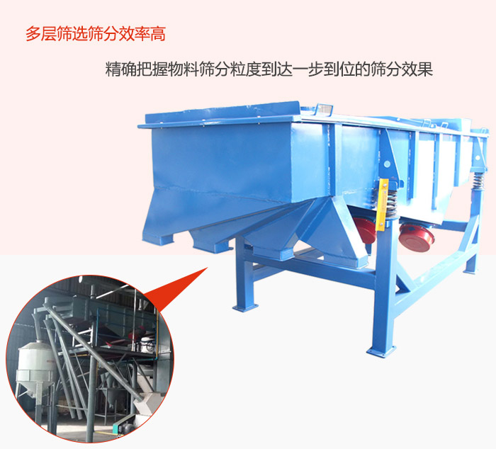 多層篩選篩分更高效，精度把握物料篩分粒度到達一步到位的篩分效果。